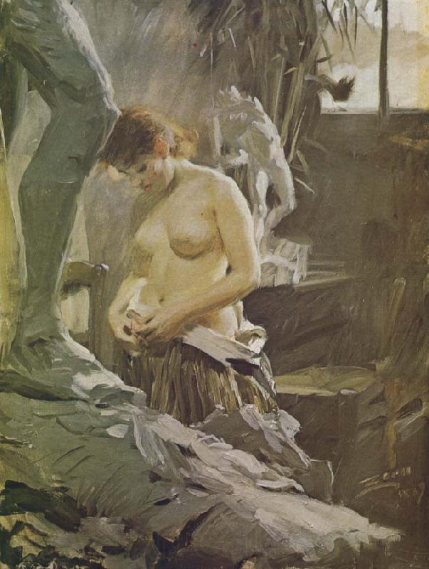 Anders Zorn i wikstoms atelje